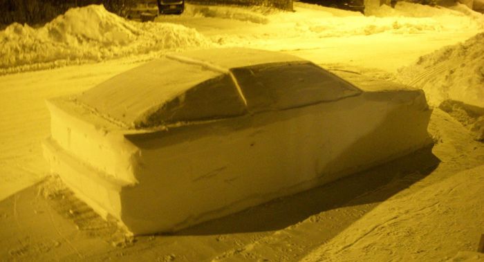 Strafzettel für ein Supra MK3 Schneeauto